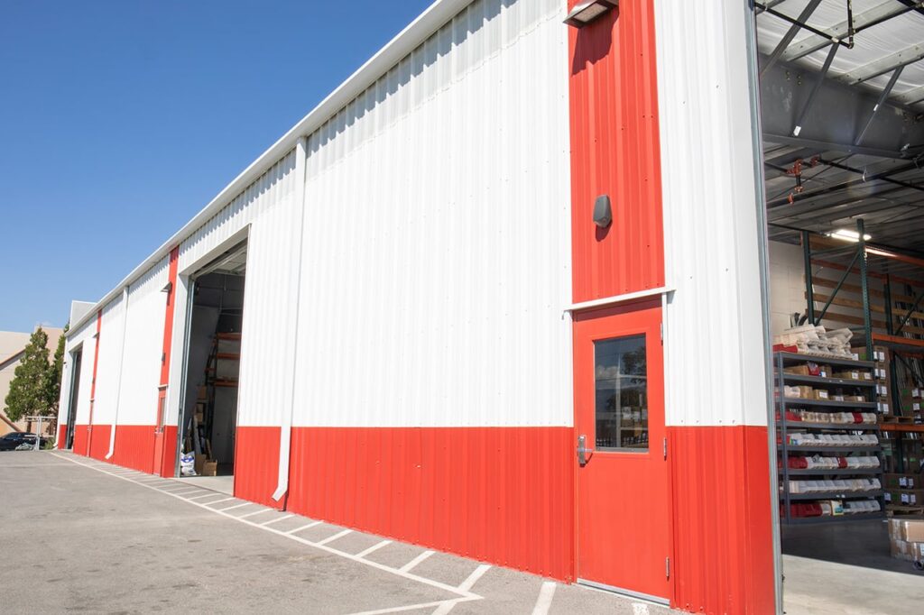 warehouse project nevada california contractor exterior garage overhead door